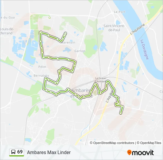69 Bus Line Map