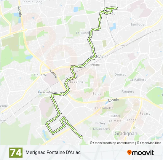 74 Bus Line Map