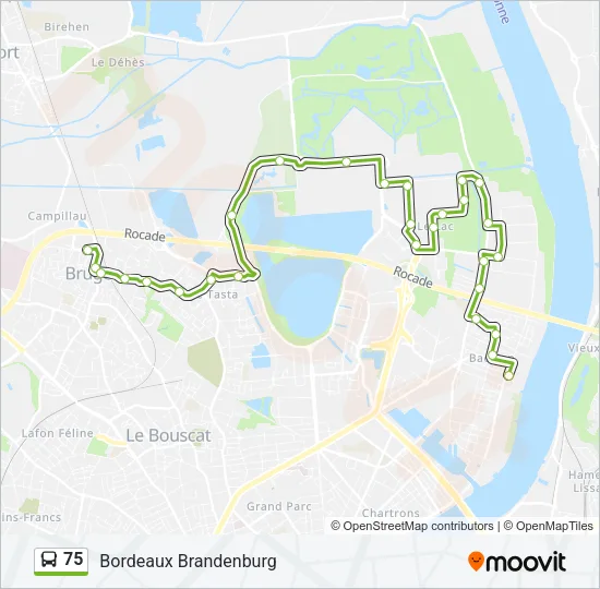 75 Bus Line Map
