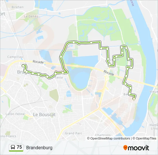 75 Bus Line Map