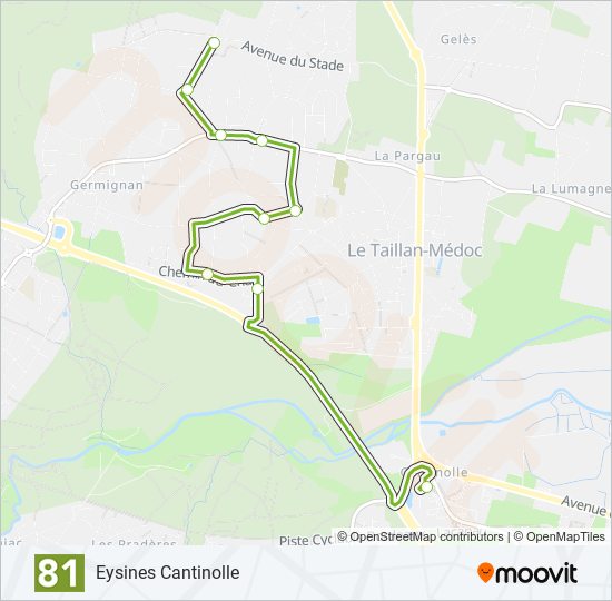 81 bus Line Map