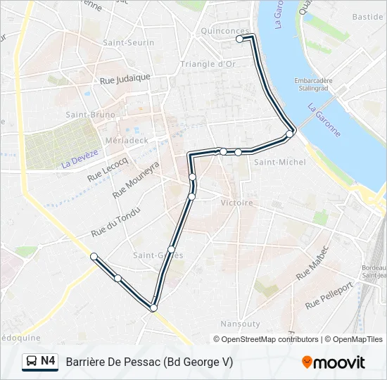 N4 Bus Line Map