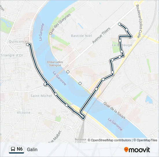 N6 Bus Line Map