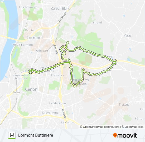 Plan de la ligne ARTIGUES de bus