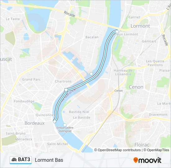 BAT3 Ferry Line Map