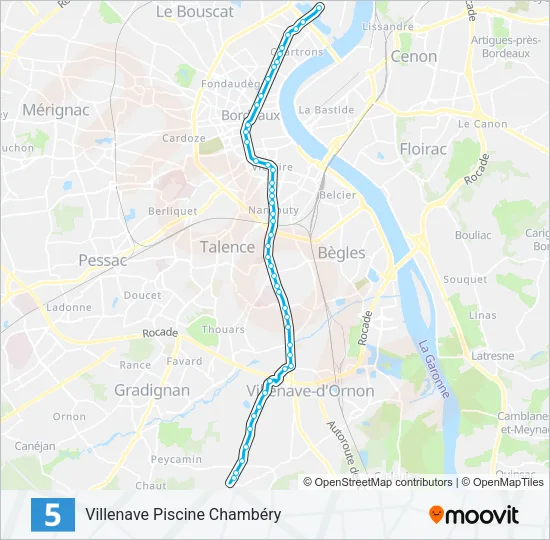 5 Bus Line Map