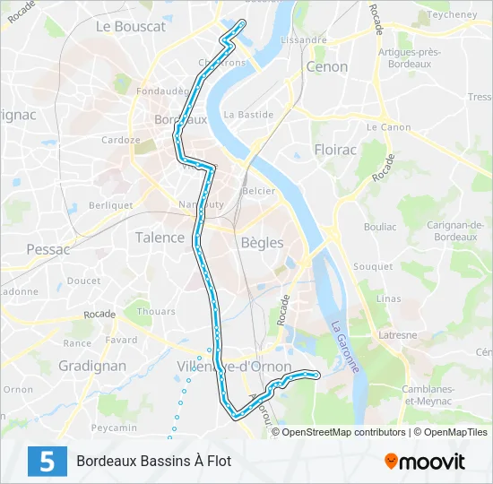 5 Bus Line Map