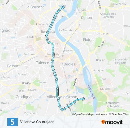 5 Bus Line Map