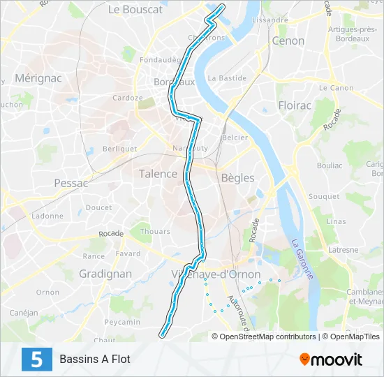 5 Bus Line Map