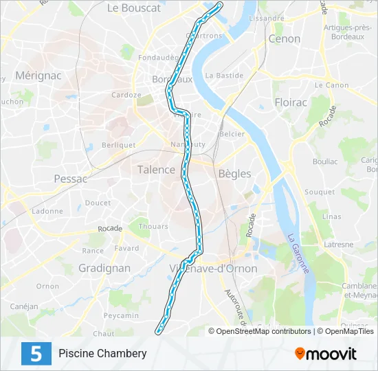 5 Bus Line Map