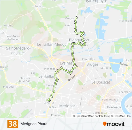 38 Bus Line Map