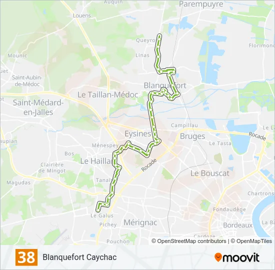 38 Bus Line Map