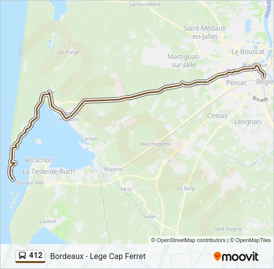 412 Bus Line Map