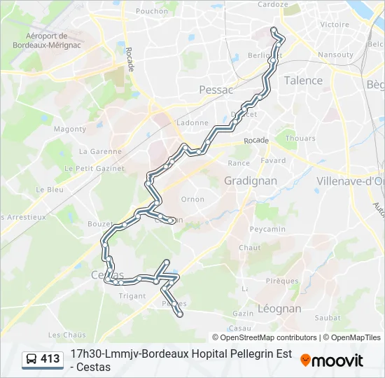 413 Bus Line Map
