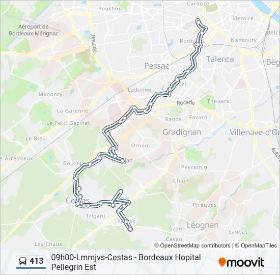 413 Bus Line Map
