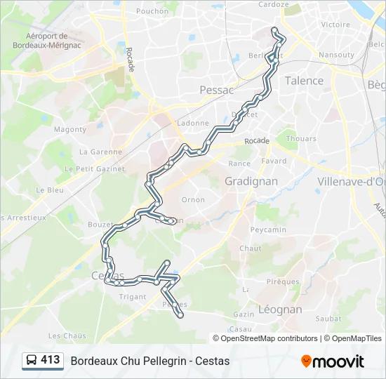 413 Bus Line Map