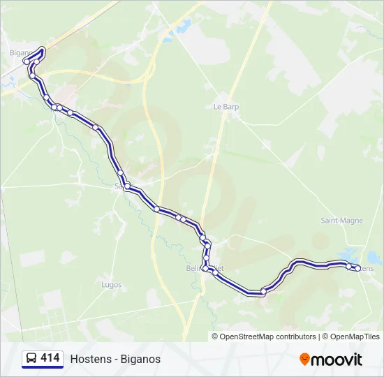 414 Bus Line Map