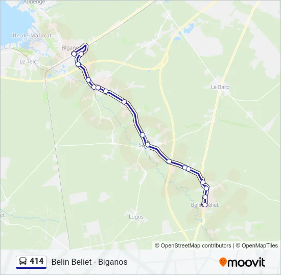 414 Bus Line Map