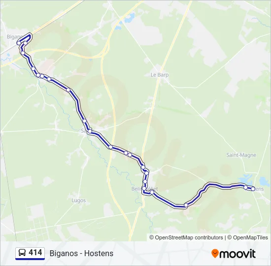 414 Bus Line Map