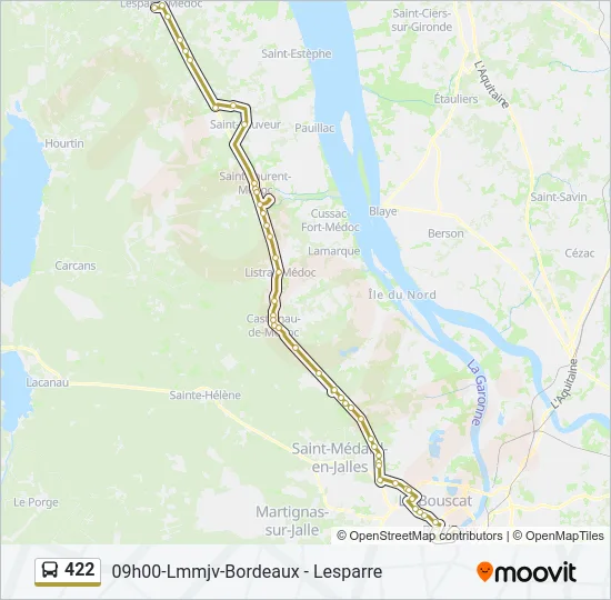 422 Bus Line Map