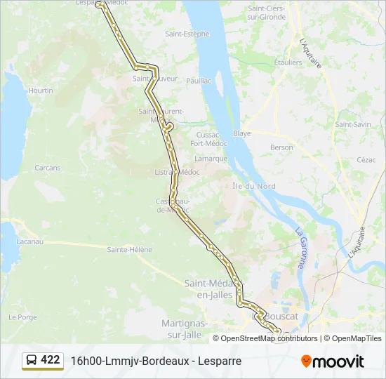 422 Bus Line Map