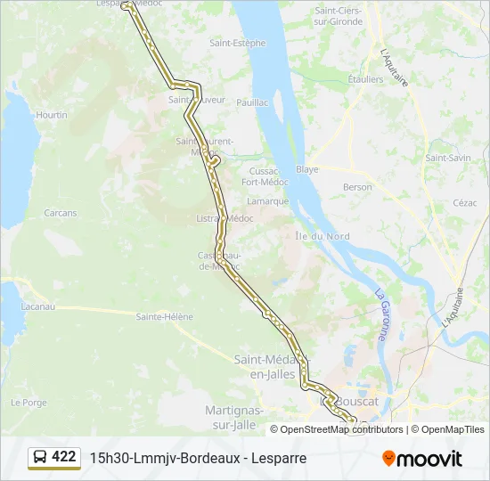 422 Bus Line Map