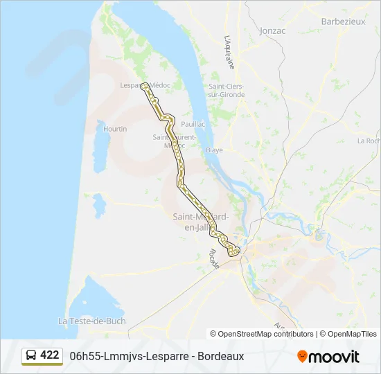 422 Bus Line Map