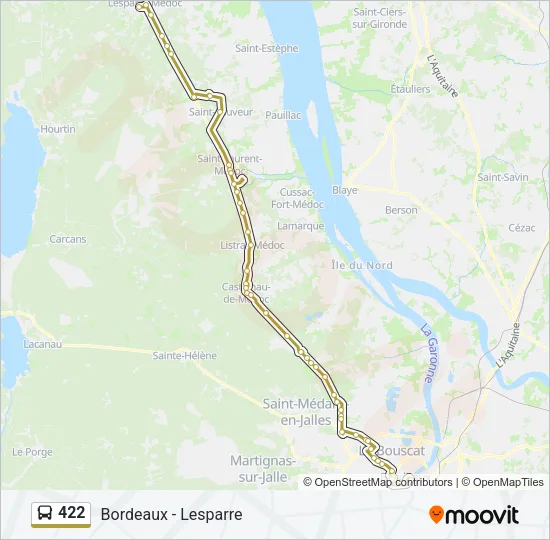 422 Bus Line Map
