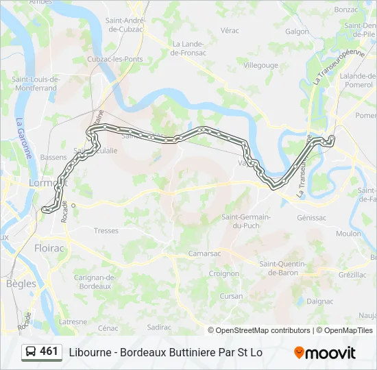 461 Bus Line Map