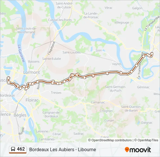 462 Bus Line Map