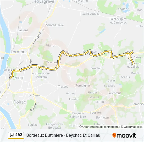 463 Bus Line Map