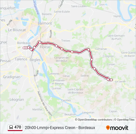 470 Bus Line Map
