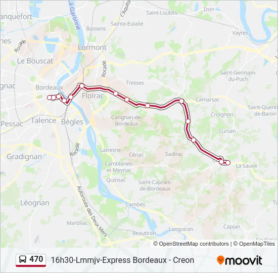 470 Bus Line Map