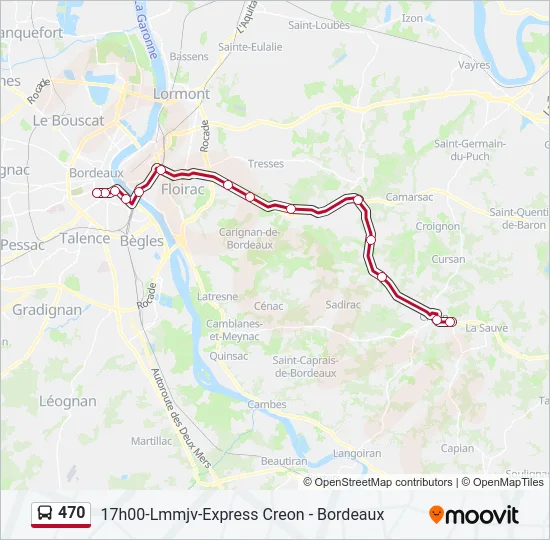 470 Bus Line Map