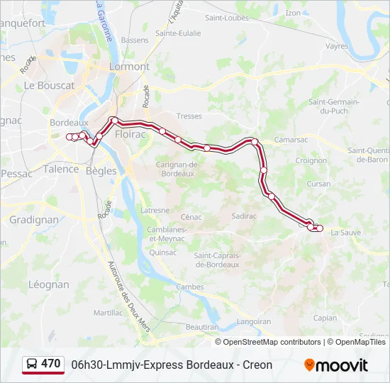 470 Bus Line Map