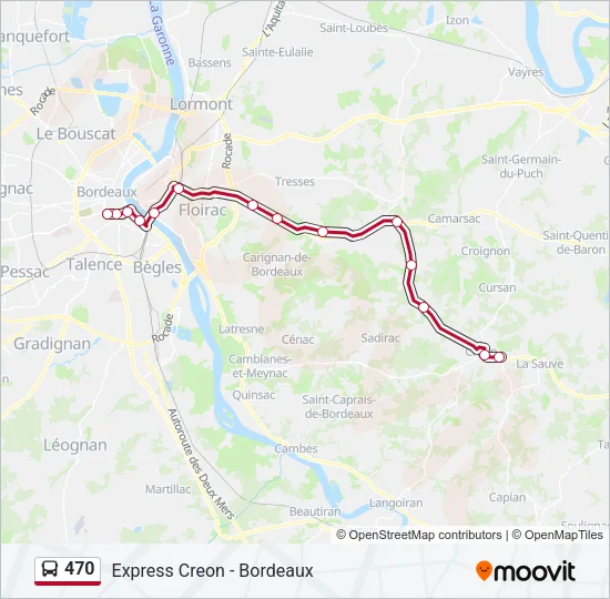 470 Bus Line Map