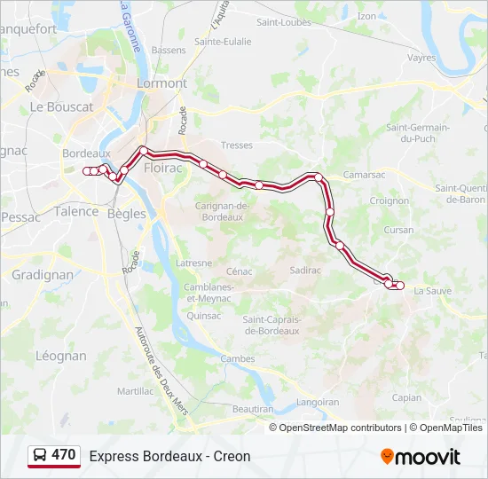 470 Bus Line Map