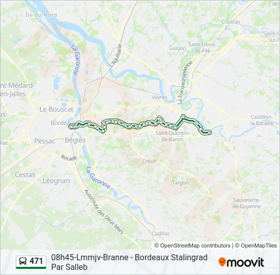 471 Bus Line Map