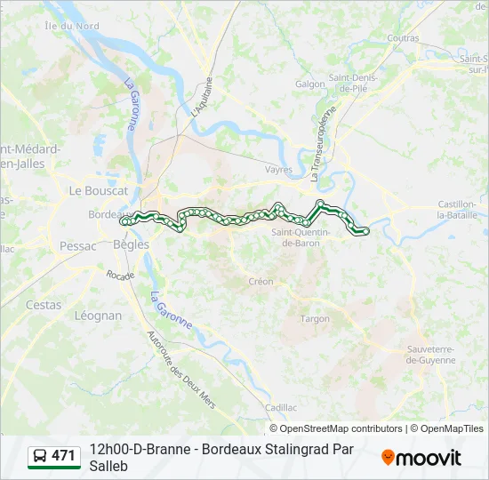 471 Bus Line Map