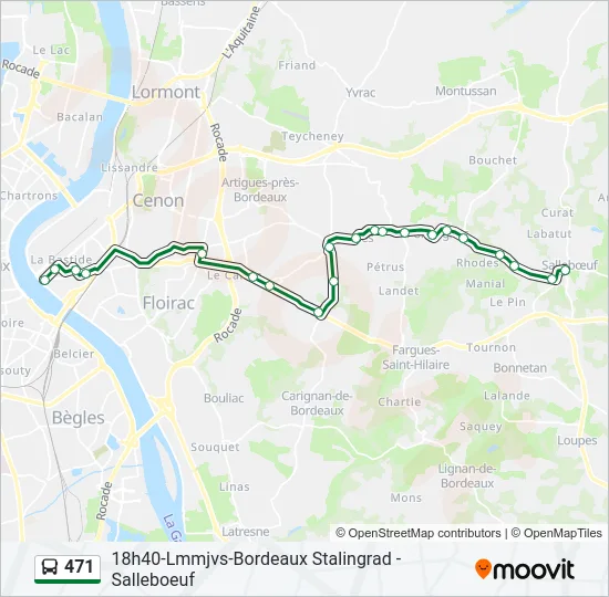 471 Bus Line Map