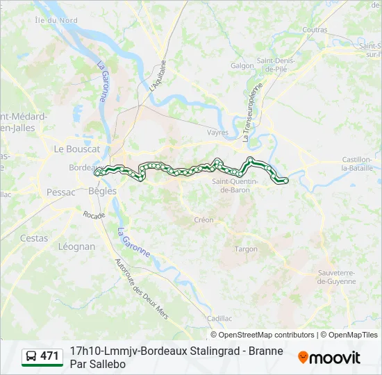 471 Bus Line Map