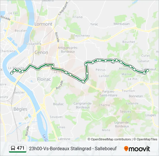 471 Bus Line Map