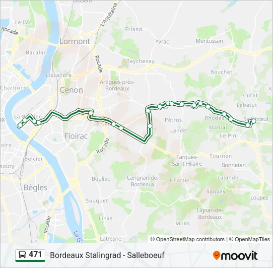 471 Bus Line Map