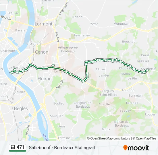 471 Bus Line Map