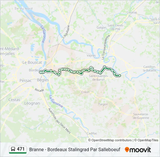 471 Bus Line Map