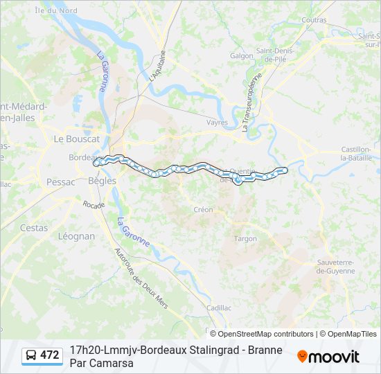 Plan de la ligne 472 de bus