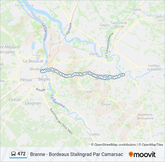 Plan de la ligne 472 de bus