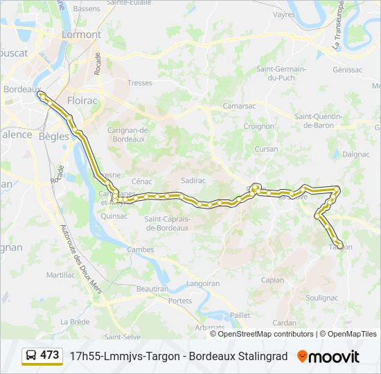 Plan de la ligne 473 de bus