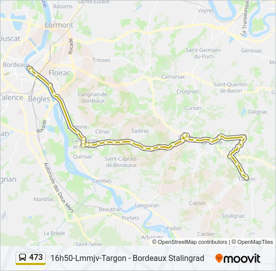 Plan de la ligne 473 de bus