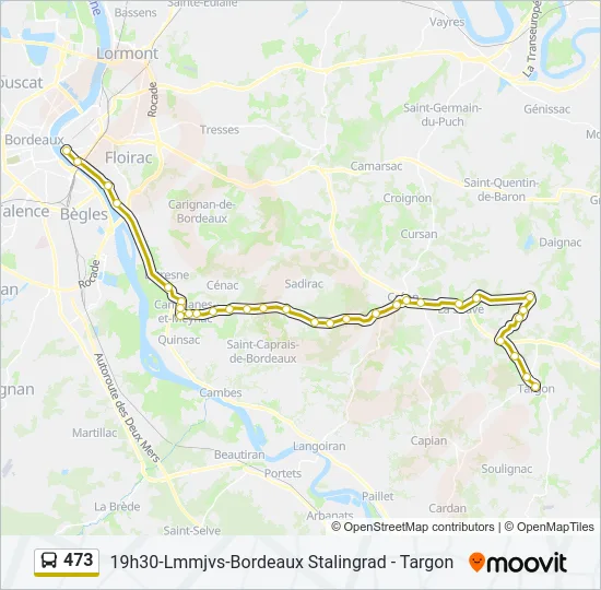 473 Bus Line Map